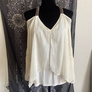 White off the shoulder shirt